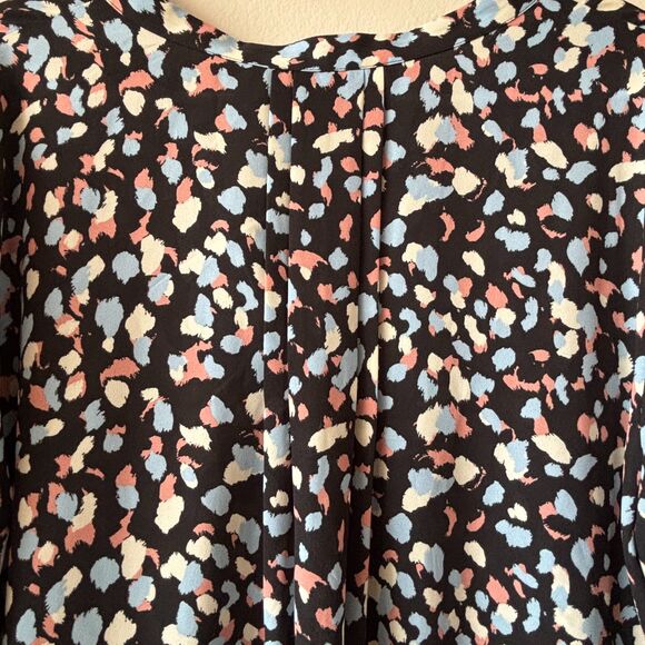41 Hawthorn Black Multicolored Patterned Chiffon Top - Size XL - Picture 6 of 9